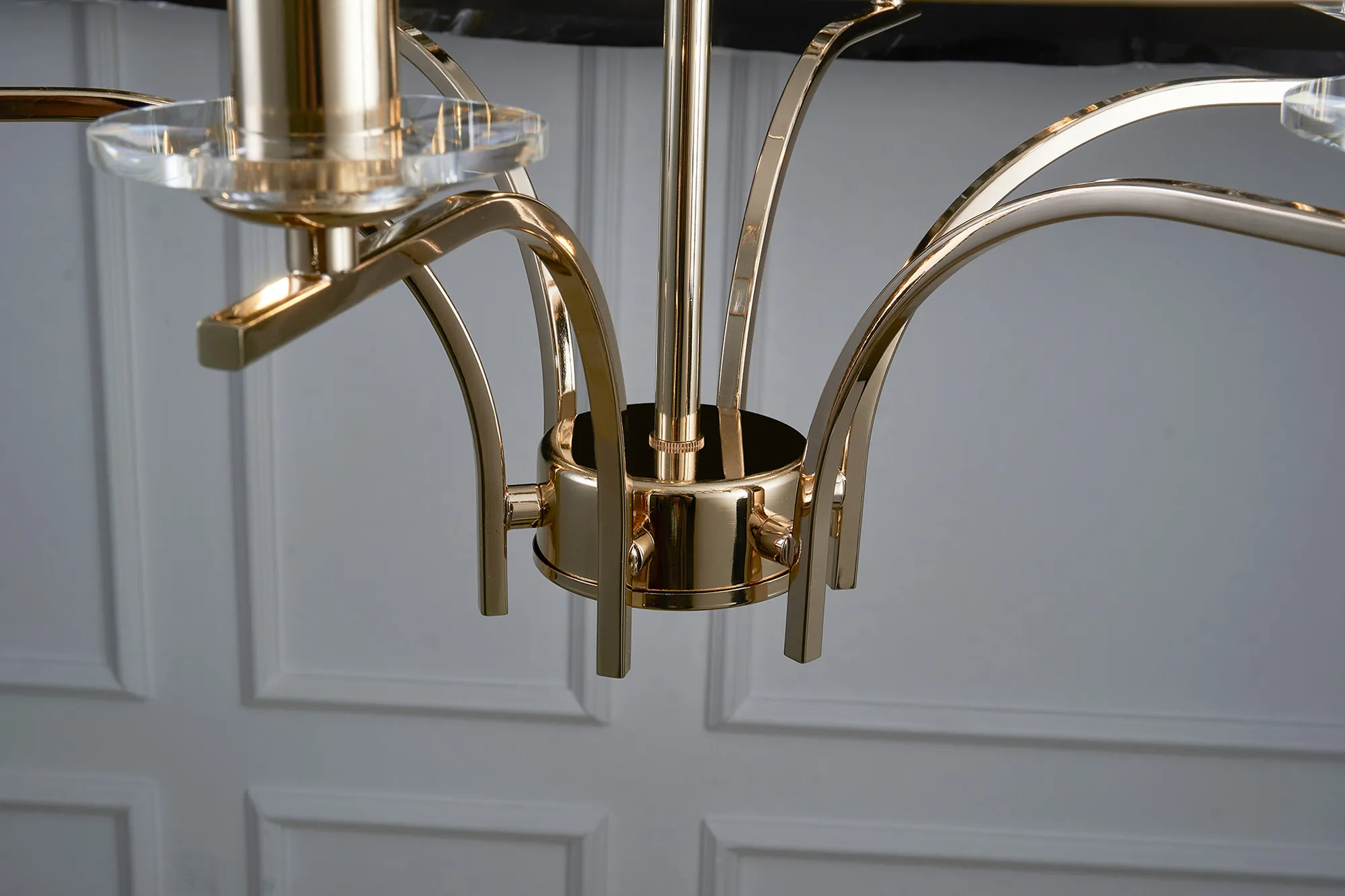 Vivienne Crystal Pendant/Semi Ceiling 6 Light French Gold IL31825  Diyas Vivienne French Gold